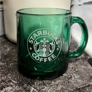 Starbucks Emerald Glass Mug Y2K